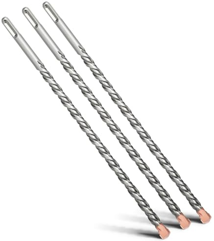 MOXPIFY Broca SDS Plus para piedra de hormigón, 3 piezas, 12 x 350 mm | Hammerbohrer,Doppelwendel,Stein lang,Betonbohrer
