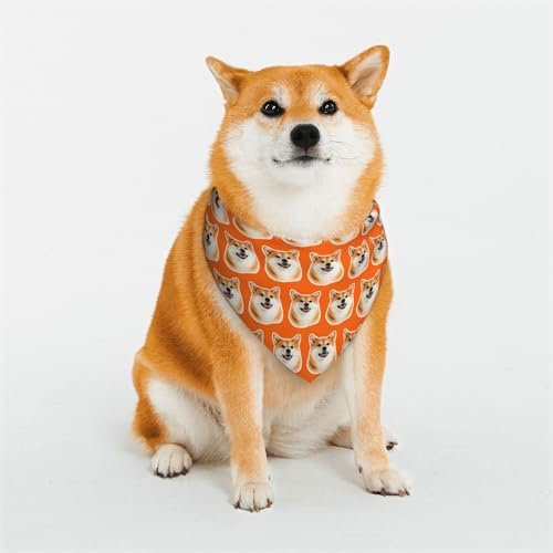 ACEPRUT Individuelles Hund Avatar Halstuch Hund, Personalisiertes Hundehalstuch, Exklusives Hunde Halstuch füR Ihren Hund, Geeignet füR Kleine, Mittlere und GroßE Hunde
