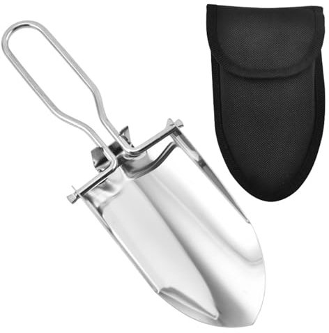 Ycnpeatt - Pala pieghevole da campeggio, multifunzione, mini vanga con custodia per il trasporto, per pesca all'aperto, campeggio, escursionismo, marca: Ycnpeatt