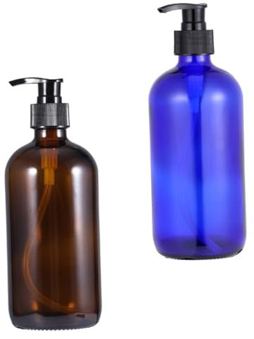 ARTSEWPLY 2pièces Flacons De Lotion Rechargeables Verre Lot de Bouteilles De Type Presse pour Shampoing Et Lotion Bouteille De Rangement Pratique pour Liquide