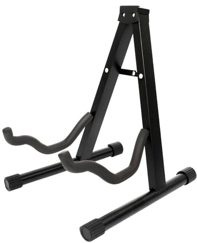 Pyuyan Universal Portable A-Frame-Gitarrenständer, Gitarrenständer, Tragbarer Gitarrenständer, Faltbar, Universell Passend für Gitarren Akustisch, Elektrisch, Bass