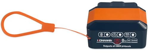 vsshe OBD2 Diagnostic Device OBD Bluetooth 5.0 Adapter for Wireless Car Diagnostic Code Reader Scanner for All Vehicles OBDII Tester Plug for iOS Android Windows Reader with Full OBD2 Systems