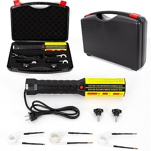 Induktionsspule 1000W 150A Induktionsheizgerät kfz 800°C Induktion Schraubenlöser Überhitzungsschutz-Funktion Induktionsheizer kfz Eingebauter Lüfter mit mit LED Spulen ohne Flamme 3 Heizspiralen