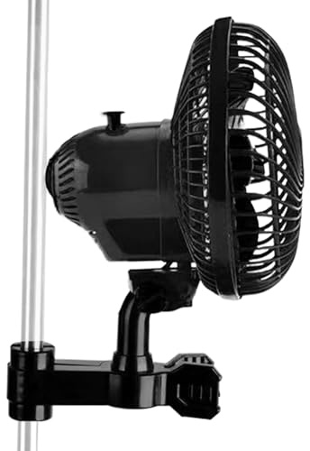 Generico Ventilatore Oscillante Per Grow Tent - Circolatore Girevole - Ventilatore a Clip con 2 Velocità per Palestra Campeggio Cucina Serra
