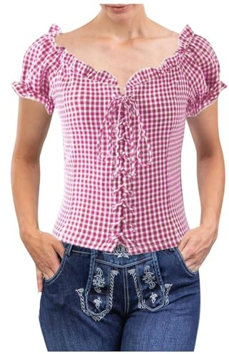 Générique Haut Traditionnel Dirndl pour Femme Habit Traditionnel Bavarois Chemise Froufrou Femme Blouse Dirndl Robe Oktoberfest Grande Taille Chemisier Victorienne Deguisement October À Jabot Blanc