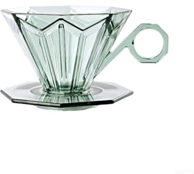 Porta cono filtro gocciolatore per caffè manuale, realizzato in PCTG, portatile e con base stabile, adatto per 1 2 persone (verde)