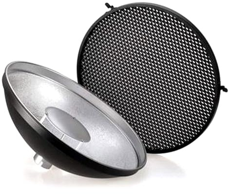 Godox AD-S3 Schwarz/Silber Beauty Dish Fotografie Reflektor | Für AD200Pro II AD200pro AD200, AD360II Flash - Wabenabdeckung im Lieferumfang enthalten