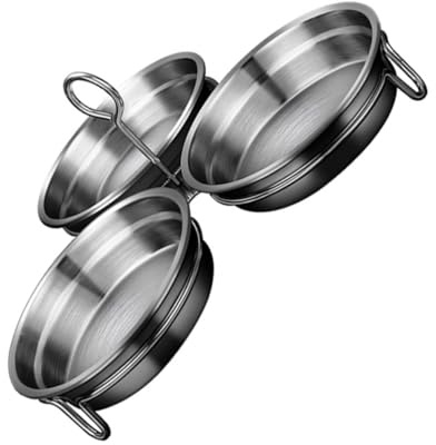 IWOWHERO Molde para Escalfar Huevos de Acero Inoxidable con Mango Central Seguro y Diseño Portátil Sartén para Cocinar Huevos Poché Casa y Viajes Fácil de Desmoldar y Limpiar Color