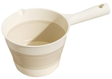 Cazzuola per acqua da cucina, manico ergonomico salvaspazio, per doccia, campeggio, cucina, giardinaggio, pesca, giardiniere, casalinghe, studenti