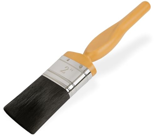 Pennello da 5 cm, resistente, per decorazioni fai da te, taglio a pennello, finitura liscia, setole sintetiche adatte per emulsione, vernici lucide e satinate, può essere utilizzato su pareti
