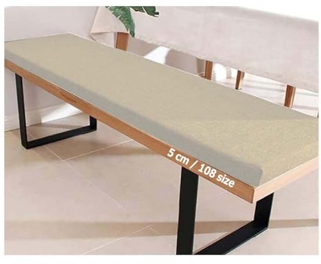 Cuscino per sedia da patio beige, 99 x 56 cm, imbottitura di ricambio in schiuma spessa, per dondolo da giardino a 2 e 3 posti, mobili da interni ed esterni, comodo cuscino per panca