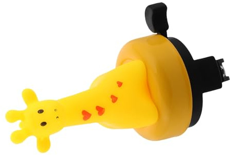 ORFOFE Kinderfahrradklingel REH Motiv Laute Universelle Kleiner Fahrradhupe aus Robustem Material Zubehör für Laufrad Roller und Kinderfahrrad Gelb