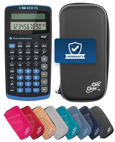 TI-30 ECO RS Schulrechner mit Schutztasche (Schwarz)
