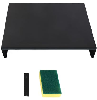 Copertura per piano cottura a gas in acciaio inossidabile nero, copertura antiscivolo per bruciatori di fornelli, copertura resistente al calore per il piano cottura, ideale per am (30 X 40 X 7 X 1