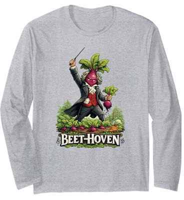 Beet-Hoven Lustiges klassisches Musik-Gemüse-Wortspiel Langarmshirt