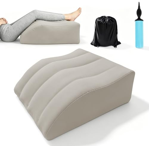 ChaneeHann Cojín Cuña Inflable, Reposapiés, Gris