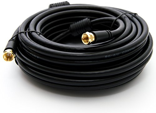Premium X 5m BASIC-LINE SAT TV Antennenkabel F-Anschlusskabel Koaxial-Kabel mit Mantelstromfilter HDTV 4K - Schwarz