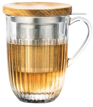 La Rochère Teeset Glas Sieb Deckel Ouessant 400 ml - 1 Stück