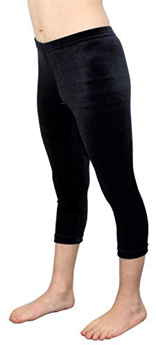 GymStern Made IN Germany Caprihose SAMT Velvet bi-elastisch Mädchen 3/4 Leggings Kinder Capri Hose Balletthose Fitnesshose Yogahose