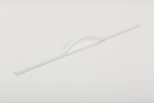 Gedotec Möbelgriffe Alu Weiß exzentrisch | 1 Stück - Falttüren-griffe Möbel zum greifen | BRAVE | modernes vintage Industrie Design | Länge: 1040 mm | Schrankgriffe - Schubladengriffe - Küchengriffe