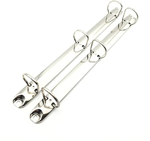 Shuokecrafts 2Pcs Metal Standard Letter Size 3 Ring Binder Mechanism,3 D-Rings, Replacement Kit,Loose Leaf Binding Spines Combs for Organizers Planners (25mm Inner Height)