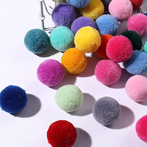 Duories Pompons zum Basteln,50 Stück 30mm Bunte Bommeln Bälle,Pom Poms für Kunsthandwerk,Pompons Bälle für Ostern,Weihnachten,Bunte Pompons für DIY Basteln Tischdekoration Geburtstagsdeko,Mischfarbe