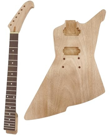 Nytt gitarrkit gitarrhals 22 fret 63 cm gitarrkropp mahogny trä bananhuvud gör-det-själv gitarr rosenträ greppbräda prick inlägg