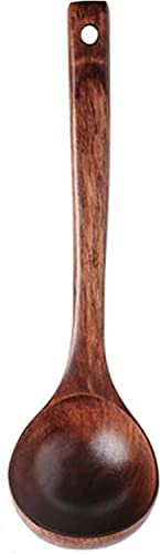 Cucchiaio di Legno Utensile, Mestolo di Legno Stoviglie Cucchiaio Domestico Cucchiaio da Minestra Grande Cucchiaio a Manico Lungo Cucchiaio Domestico Cucchiaio di Semi di Riso Cucchiaio di Ramens in L