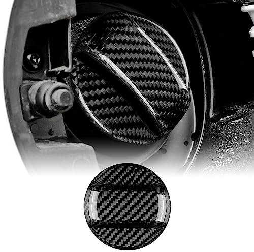 KUNGKIC Kohlefaser Universal Auto-Kraftstofftank-Öl-Gas-Deckel Aufkleber Dekoration Compatible with vw VOlkswagen Golf 6 7 8 MK7 GTI MK8 GTI BEetle Sicrocco PAssat CC TIguan Zubehör-Schwarz,Stil B