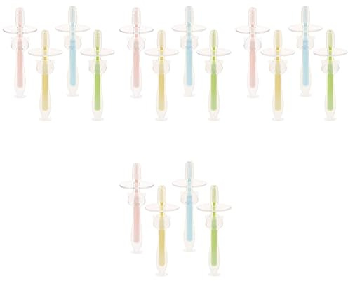 FRCOLOR 16 Stk Baby Zahnbürste Silikonzahnbürste Für Babys Mit Weichem Haar Baby Putzen Babytrainings Manuelle Waschmittel Kieselgel Sauber Reisen