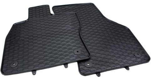 kfz-premiumteile24 Premium Waben Gummimatten Kompatibel mit Passat B8 (3G) Golf Sportsvan (510) Octavia III (5E) Octavia IV Fußmatten Vorne Allwetter Automatten 2-teilig 100% Passgenau