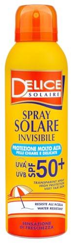 Delice Solaire | Transparent osynlig solspray SPF50+ 150 ml, mycket högt skydd för skyddad hud