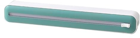 BBTISG Magnetischer Frischhaltefolienspender und Schneider Nachfüllbar 2 in 1 Frischhaltefolienschneider Folienschneider Wandmontage Küchenfolienspender für Küche, Zuhause (grün)