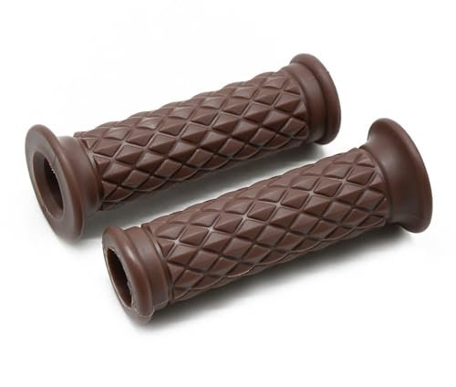 Motorrad Griffe 1 Paar 1 Zoll 25 mm Assist Bar Ends Motorrad-Gummi-Lenker-Handgriffe for Suzuki Kawasaki for Chopper 883 Lenkergriffe Motorrad(Brown)