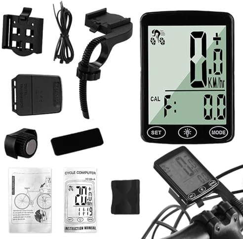 Bicycles Computer Wireless, Waterproof Cycle Bikes Computer Wireless Odometer, Cycling Computer Speedometer Multifunctional Smart Road Bicycles Computer