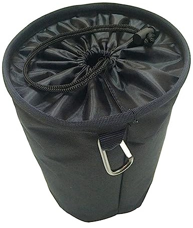BUGUUYO Multifunctional Laundry Peg Bag with Hanging Hook Weather Resistant Storage Container for Clothes Drawstring Closure for Organizing Laundry Black