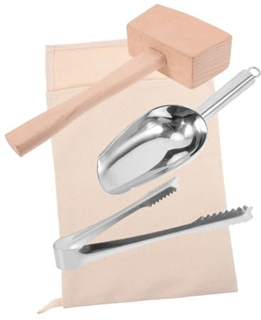 Garneck Ice Cube Bag Crushed Ice Mallet Canvas Bags for Bar DIY Making Household Crushers