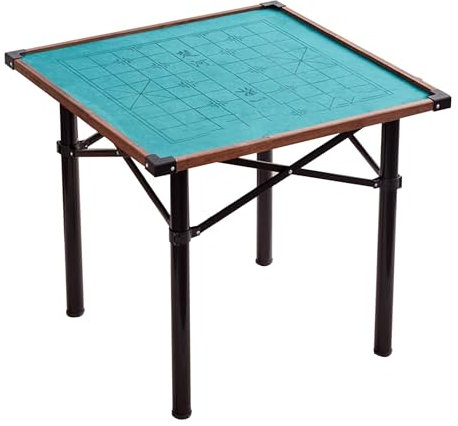 XNXYSMKJ Folding Mahjong Table,Folding Game Table,Dining Table/mahjong Table 2 In 1,Mesa de Domino,4 Player Domino Card Game Table,Foldable Square Table (100cm)