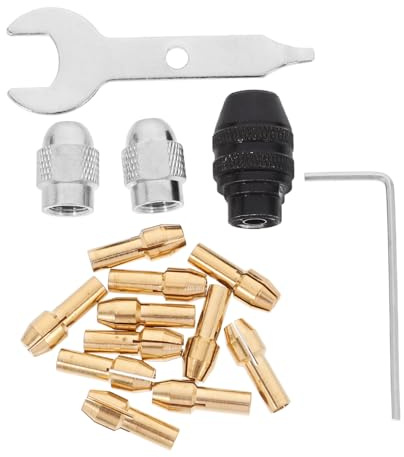 Angoily Upgrade Your Drill Electric Grinding Chuck Tool Chuck Key Drill Bit Extender Socket Adapter Collet Adapters for Grinding Polishing Versatile Use Compact