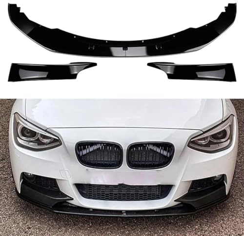 Frontspoiler Spoiler für BMW 1 Series F20 F21 M Sport 2012-2014, Auto Frontstoßflosse Spoiler Canards Lippe Vorne Unten Stoßstangen Protector Selbstklebend Frontspoilerlippe