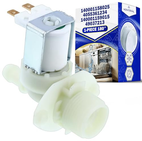 Electroválvula 1 Pieza 180° para Lavavajillas con Código Original 49037213 para Candy 1170958118 140001158017 140001158025 140001159015 4055361234 para Electrolux - Garantía de 10 Años - MONTERAL