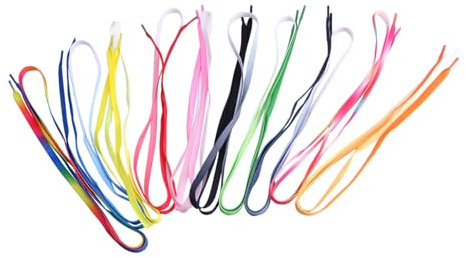 ROMISBABA 11paare Flache Schnürsenkel Bunte Farbverlauf Sportschuhband Für Turnschuhe Sneaker Freizeit Schuhe Mehrzweck