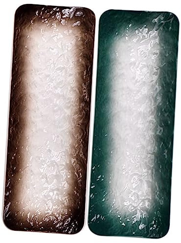 Alipis 2pezzi Piatti Per Sushi in Angoli Arrotondati Superficie Liscia Facile Da Vassoi Decorativi Per Sashimi in Giapponese Impilabili Per Risparmiare Realizzati Materiali Resistenti e