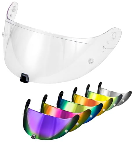 PSLER Visière de Casque pour EXO 520 1400 R1 Visière Teintée pour Scorpion EXO 391 520 1400 R1,Protection UV pour Moto Accessoires De Remplacement(Transparent)