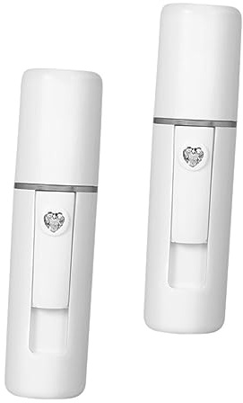 SHERCHPRY Humidificador Facial Nano de 20ml para Mujer, Rociador Hidratante Portátil de Abs, Recargable de 550mah, Adecuado para Yoga y Oficina, Pack de 2 Unidades en Color Blanco