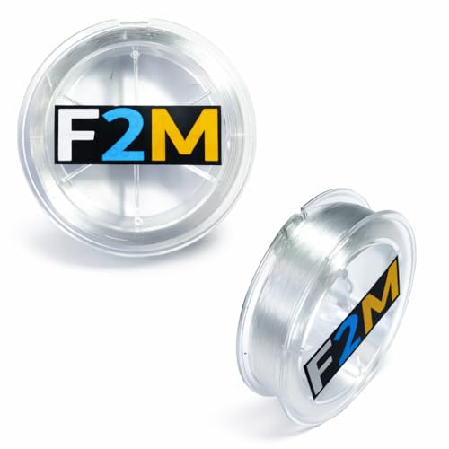 F2M - Pack 1 Bobine de 100m de Nylon monofilament diamètre Ø0.30mm + 1 Bobine 100m Ø0.50mm - Fabrication de Bas de Lignes avec Noeuds et de montages de pêche en surfcasting pour Le Bar, dorade, mulet