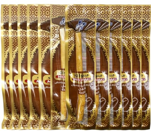 Hometimestore Spazzolino per denti in miswak naturale, privo di componenti chimiche, portatile, per la cura quotidiana di denti e gengive, chiodi di garofano 12 pezzi