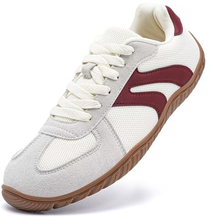 JUJIAOSO Barefoot Shoes Wide Casual Lace Up Retro Zero Drop Fashion Sneakers for Women Men