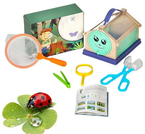 Worm Catcher for Kids - Outdoor Explore Toys - Worm Habitat Catching Tools with Collector Net Tweezer Magnifying Glass | for Kids Boys Girls Children Birthday Garden Lawn Park Outside