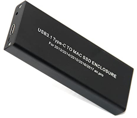 USB3 1 Type-C SSD Enclosure Lega di Alluminio Hard Disk Case Compatibile con MacBook Air Pro Retina 2013-2017 Trasmissione interna ad alta velocità 10Gbps